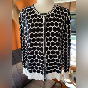 Classic Black and White Cardigan